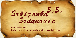 Srbijanka Srdanović vizit kartica